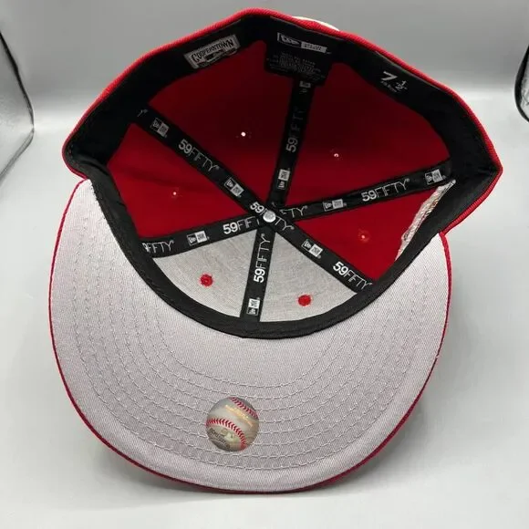 Cleveland Indians Guardians Hat Men 7 1/2 100 Years 59Fifty New Era Fitted New‎